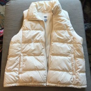 Old Navy XXL Off-White Puffer Vest