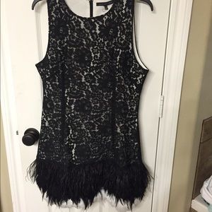 Feather cocktail dress