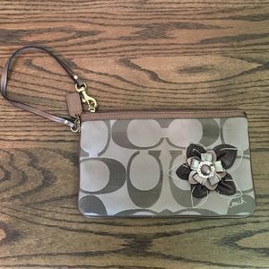 Large authentic Coach Wristlet