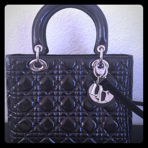 Christian Dior lady handbag purse leather