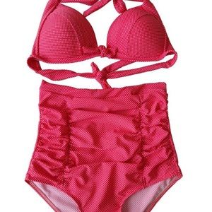 NWOT Retro High waisted polka dot bikini