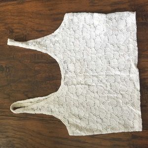 Floral white crop top