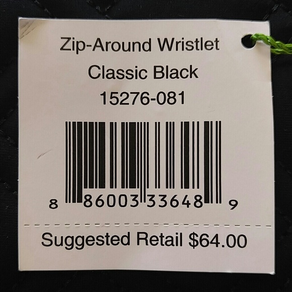 ❌SOLD❌Vera Bradley Black Zip Around Wristlet - Picture 4 of 4