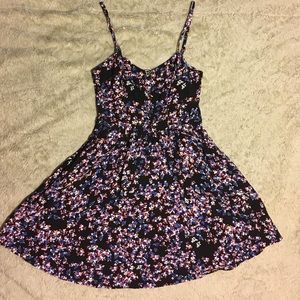 Express, black floral dress