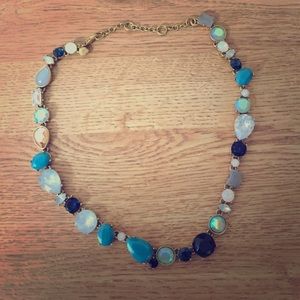 J.Crew Teal and Multi-Colored Stone Necklace
