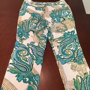 Cache straight leg printed pant!