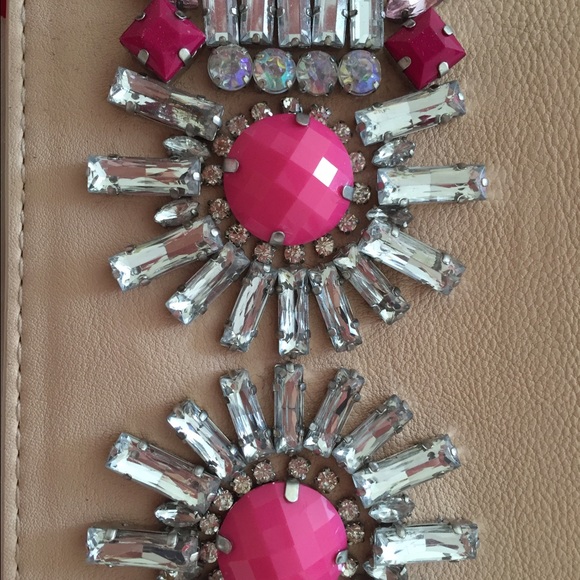 NWT Express Blush Pink Clutch with Jewels - Picture 2 of 4