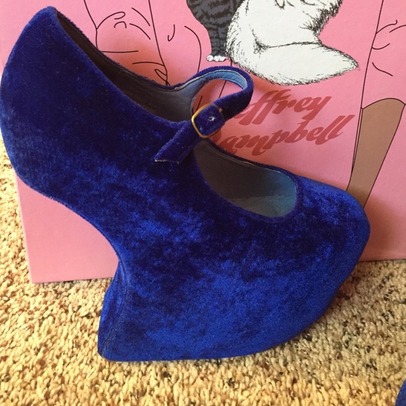 Jeffrey Campbell nightwalk hella in velvet cobalt - Picture 2 of 4