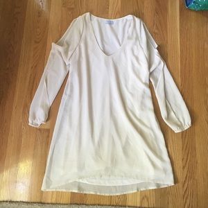 Tobi cream long sleeved dress