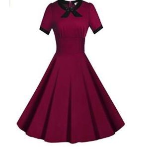 Vintage inspired swing dress with bow