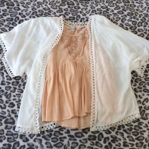 White American Eagle Kimono XS-S