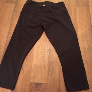 Lululemon Wunder Under Crop, Black, Sz 6, Luxtreme