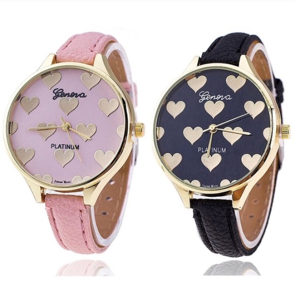 New Adorable Pink Analog Heart Watch - Picture 2 of 2