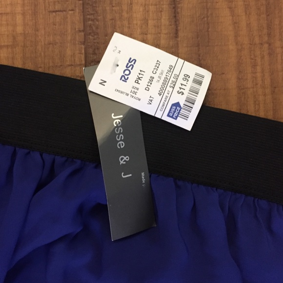 High low flowy skirt: Blue - Picture 3 of 4