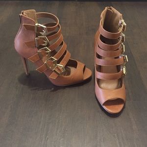 Strappy Leather Heels