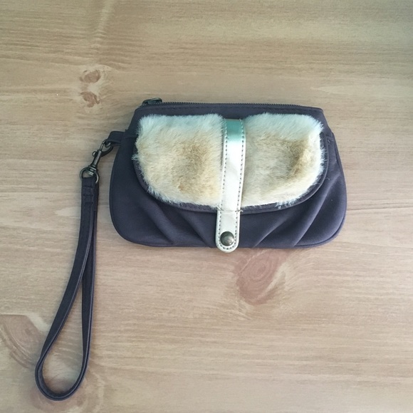 SOLD Faux Fur Wristlet NWOT