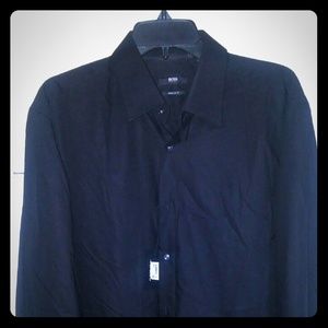 Black hugo boss button down shirt