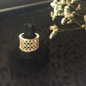 Antiqued matte gold Lia Sophia ring