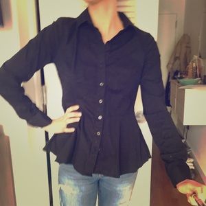 Lovely black peplum top "the Limited" NWOT
