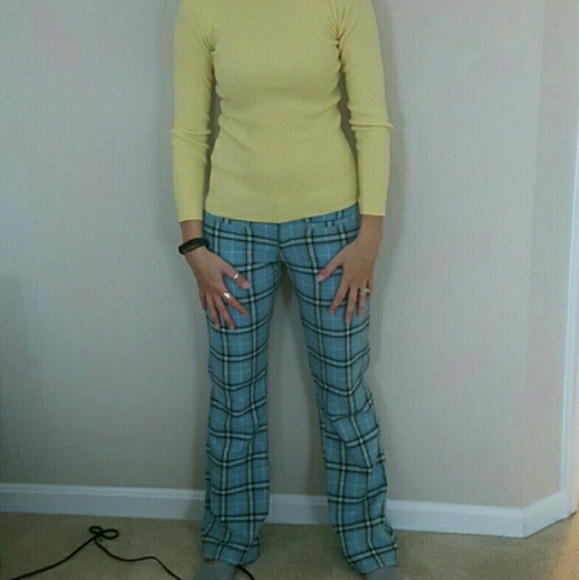 SALE Comfy Blue Plaid pants and Sweater