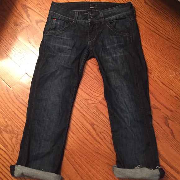 Dark wash Hudson Jean capris