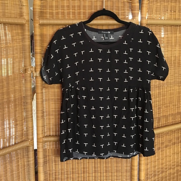 Black T babydoll shirt