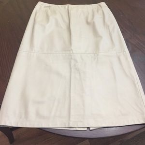 MaxMara beige leather skirt, size 10