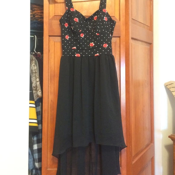 High/Low black, red, and polka dot dress - Picture 3 of 3