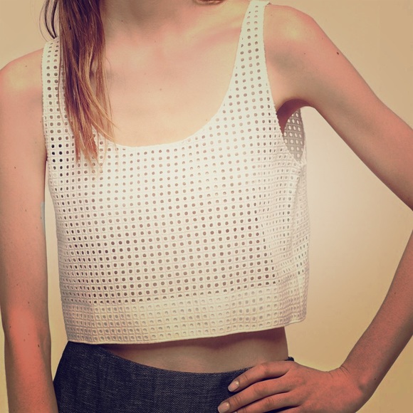 rag & bone Tops - Rag & Bone bright white lakewood crop top