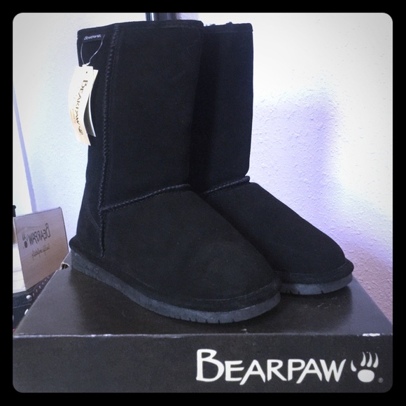 Bearpaw Suede & Shearling Emma Boot, Size 8