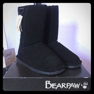 Bearpaw Suede & Shearling Emma Boot, Size 8