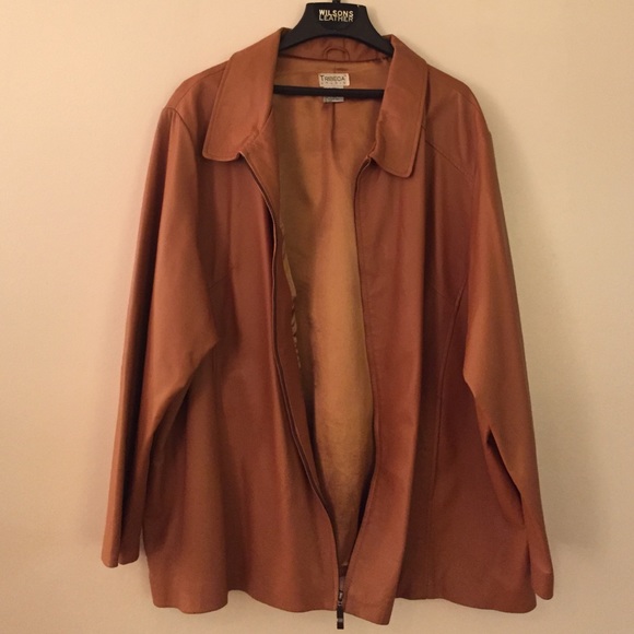 Plus Size Genuine Leather Jacket - Picture 2 of 4