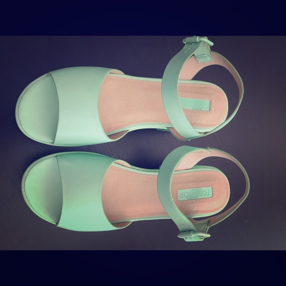 Topshop HATTY Cleated Sandals--MINT $49