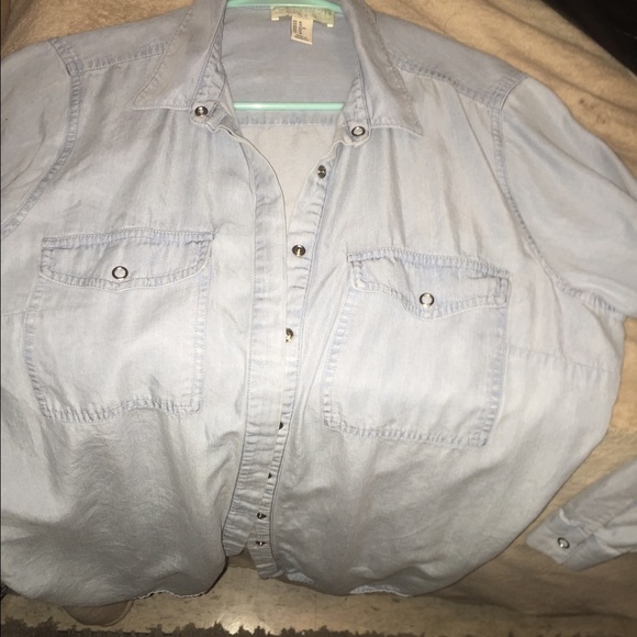 Forever 21 Oversized Jean Shirt