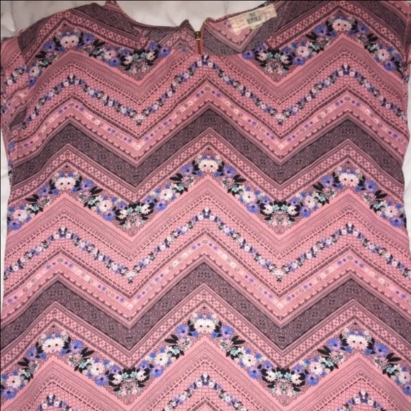 Pink republic flower blouse