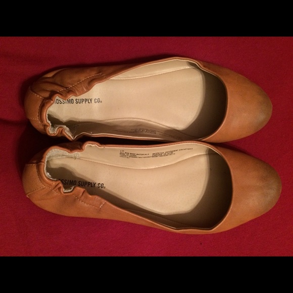 Tan Mossimo Distressed Flats