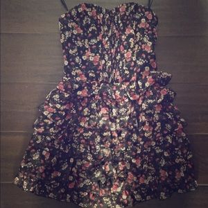 Guess Floral Strapless Dress