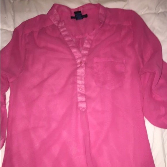 Sheer pink cool wear pink blouse
