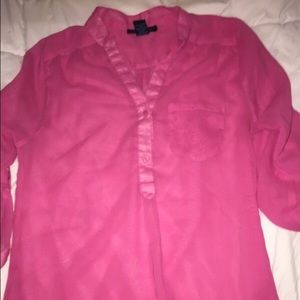 Sheer pink cool wear pink blouse