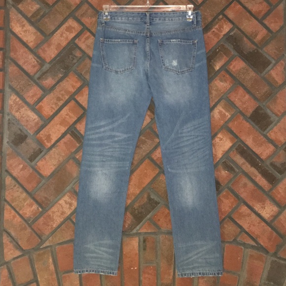 Suede Charlie Midrise Relaxed Fit Distressed Jeans - Picture 3 of 4