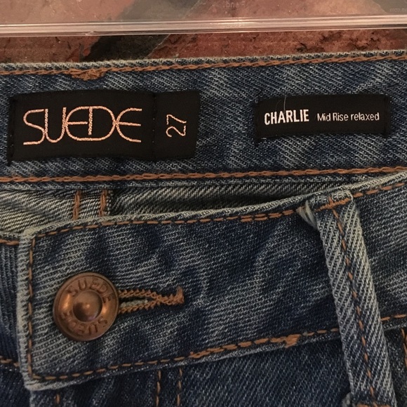 Suede Charlie Midrise Relaxed Fit Distressed Jeans - Picture 2 of 4