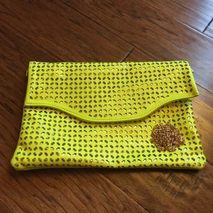 Chartreuse & Gold Clutch