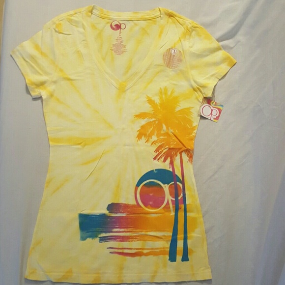 TIE DYE YELLOW TIE DYE OP T-SHIRT