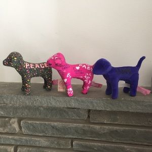 PINK Victoria's Secret plush dogs (3)
