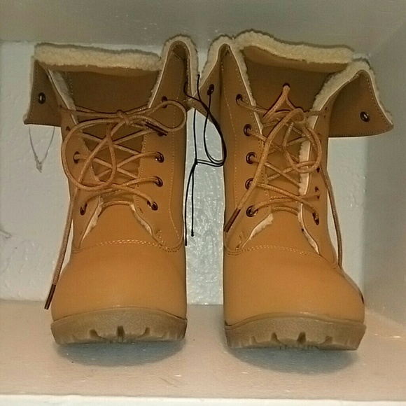 brown combat boots size 9 - Picture 2 of 3