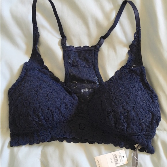 AERIE AE Softest Pushup Bralette Royal Navy XS NWT