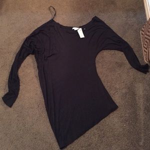Arden B asymmetrical black dress
