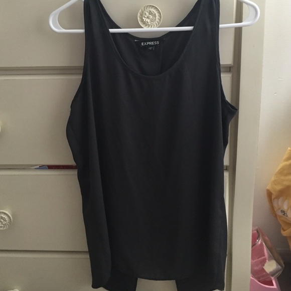 Express open back grey shirt