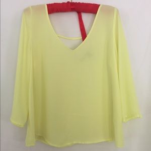 Sheer Yellow Blouse