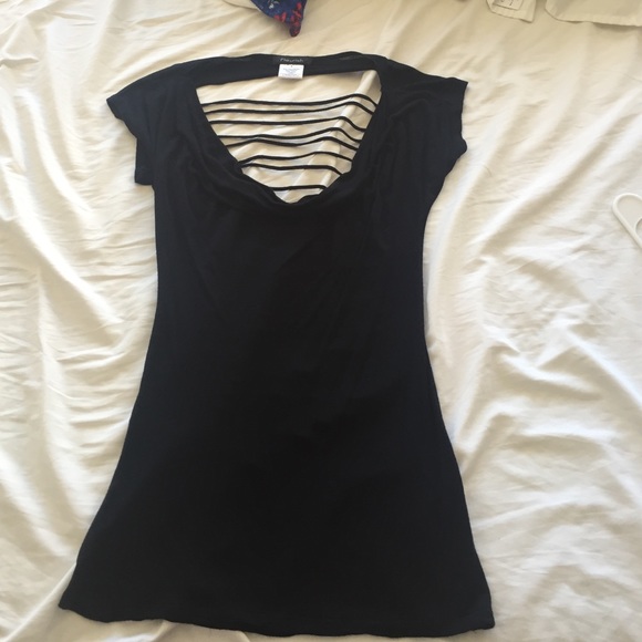 Black cut-out T-Shirt